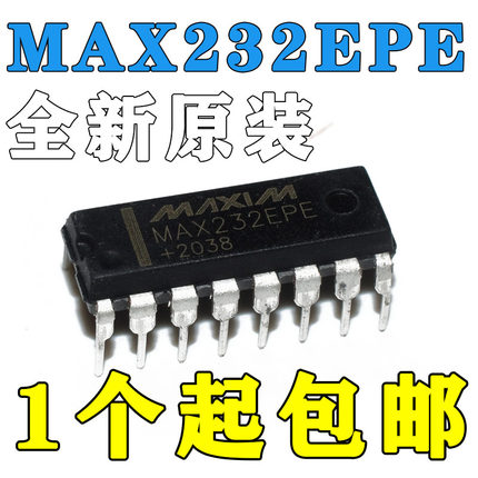 全新原装 MAX232CPE MAX232EPE DIP-16直插 串口通信转换芯片IC