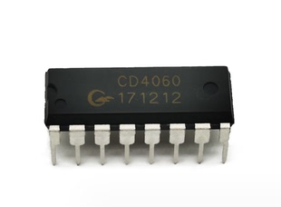 中微爱芯 CD4060 带时钟的14阶二进制纹波计数器/分配器 DIP16