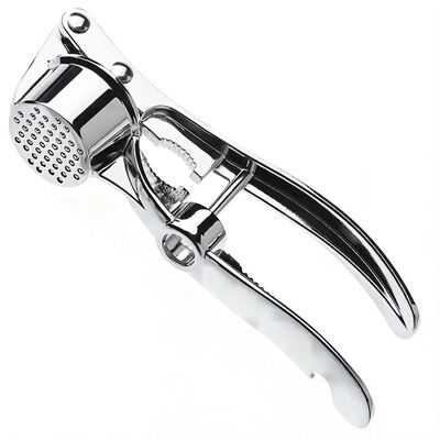 Stainless Steel Manual Garlic Press & Mincer - Multifunction