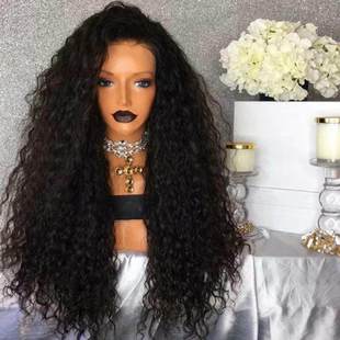 Afro Curly Human Brazilian Wig Front Hair Women小卷长发 Lace