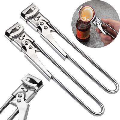 1/2pc New Non-slip Stainless Steel Can Opener Adjustable Bot