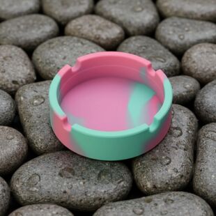 Pink Indoor Silicone Marbled Catch Basin Deep Ashtray Green