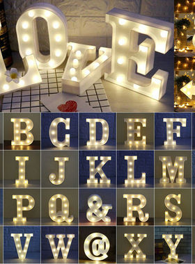 Alphabet 26 &number Letters Lights LED Light Up Warm Marquee