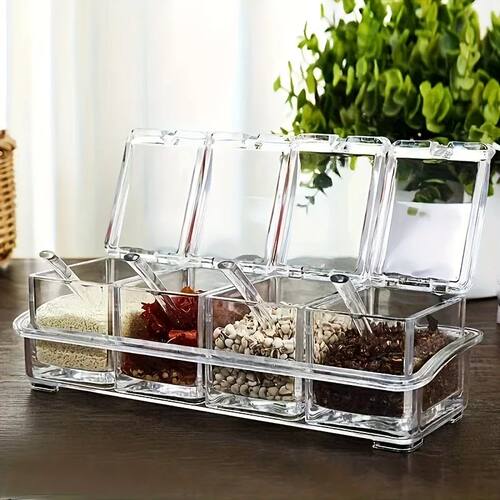 Spice Container, Kitchen Seasoning Organizer, Multi-Compartm