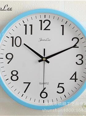 10 inches silent wall clock bed living room colorful挂钟单面