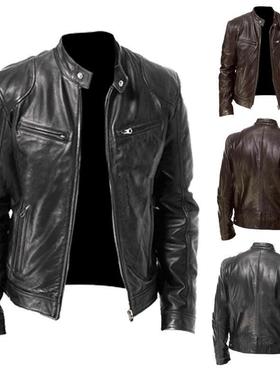 Plus Size 9XL Leather Jackets Winter Men Coat Jacket Clothes