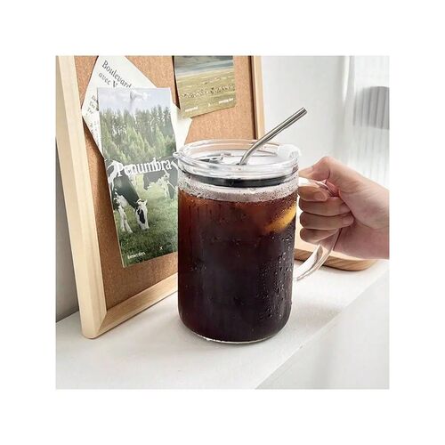 1pc 400/1000ml Smoothie Cup with Straw, Heat-resistant Juice