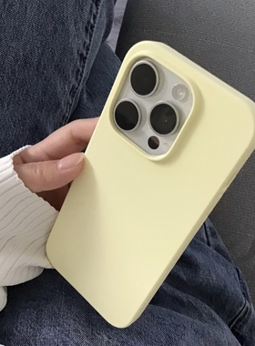 17奶黄色13适用15小米14手机壳pro液态硅胶红米K70亲肤K60至尊版note13简约+纯色K80防摔E网红ins风ultra