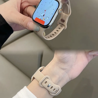 适用iWatchs10代表带苹果手表s11硅胶applewatch8运动女款SE舒适