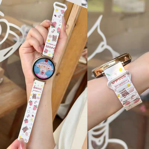 草莓仓鼠磁吸适用小米watchS5/S4表带Watch5高级创意Color2硅胶带