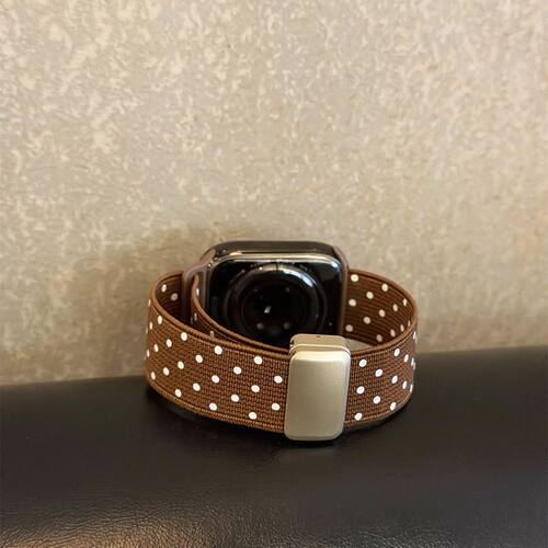 韩系经典波点适用于华为watch fit345表带fit45pro磁吸扣调节弹力