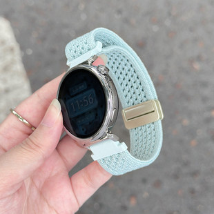 适用OPPO watchS X3/X2mini表带watch3/4pro尼龙针织se磁吸watch2