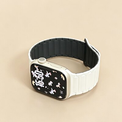 工字硅胶磁吸表带适用苹果手表s11通用iWatchs10高级感watchS9876