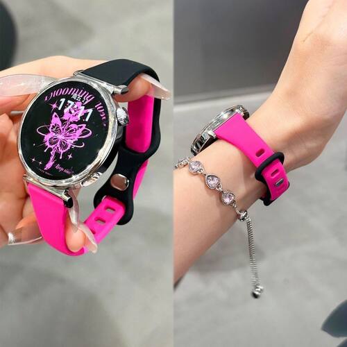 细款撞色适用小米watchS5/S4表带Watch5硅胶高级创意Color2腕带女