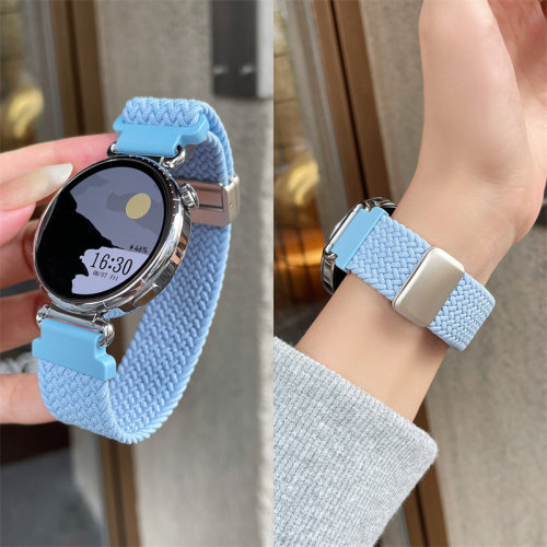 适用华为watch GT7手表GT6/5/4女款表带磁吸编织尼龙41/42mm腕带