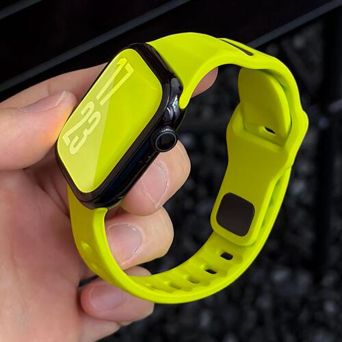 适用苹果手表iwatch10表带s11扭扭拼色s9硅胶watch腕带S8创意异形