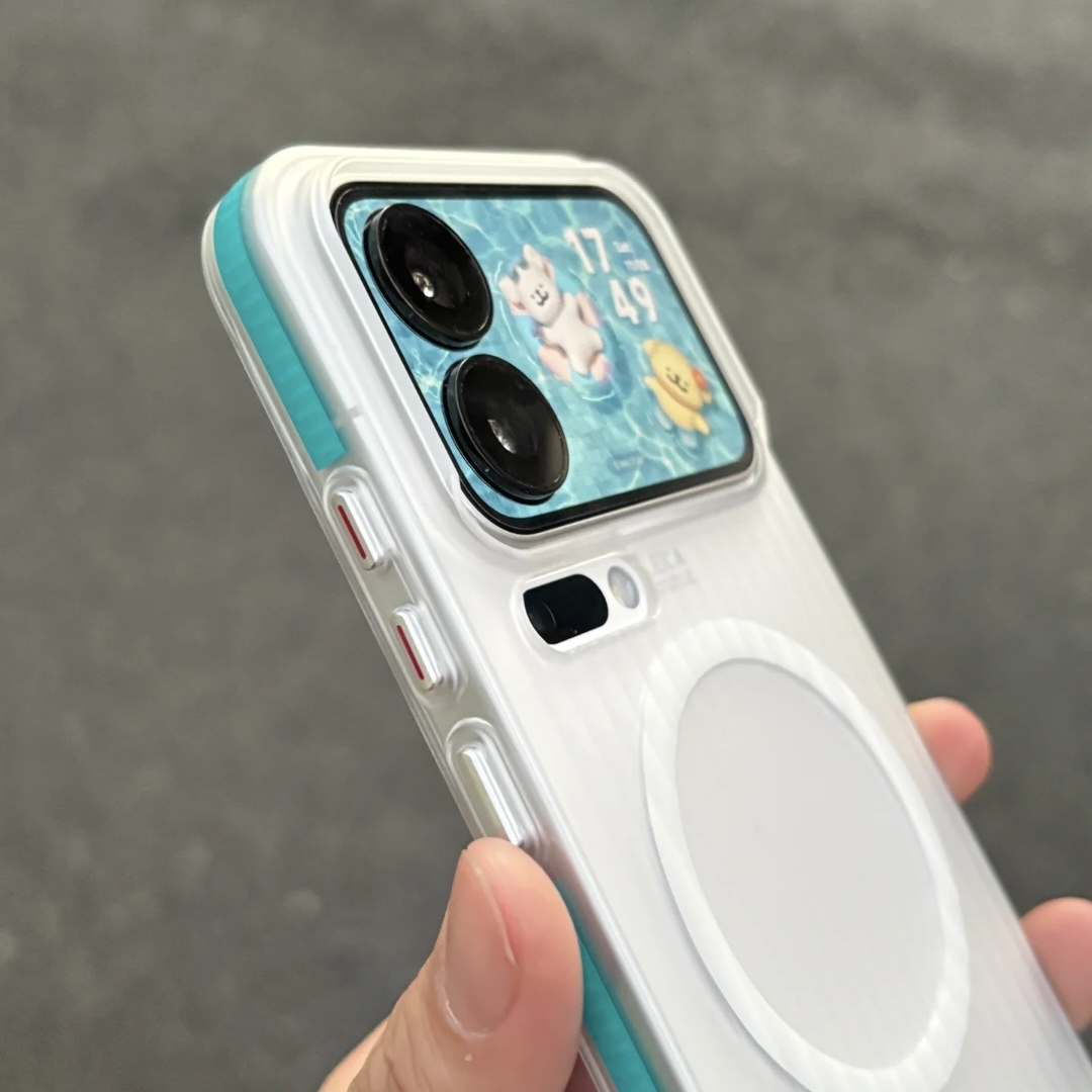 蓝色防滑边框冰雾磁吸适用vivox300Pro手机壳新款x200pro保护套s全包X200Ultra磨砂mini高级感防摔大孔