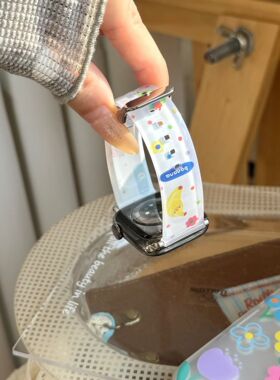 硅胶波点香蕉表带适用于ApplewatchS11S10S9S8S76543S高颜值女款