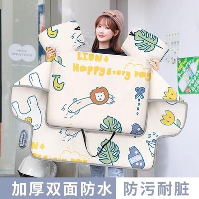 挡风被2025新款冬电动车分体式踏板摩托车冬季加绒加厚护腿挡风