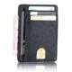 Purs Leather RFID Slim Blocking Credit Holder Wallet Card