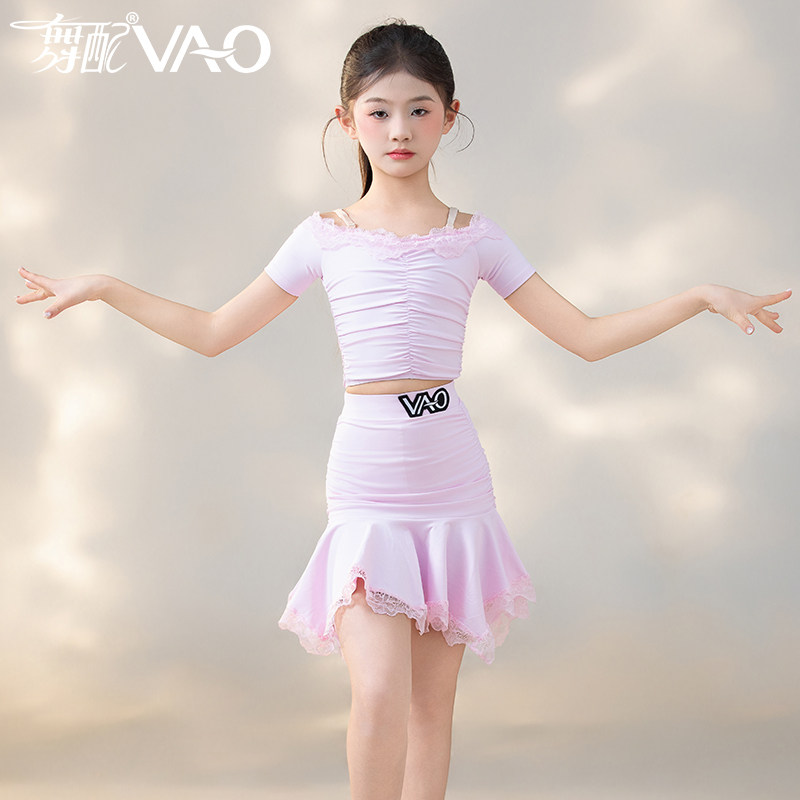 舞配女童拉丁舞练功服含公主裙