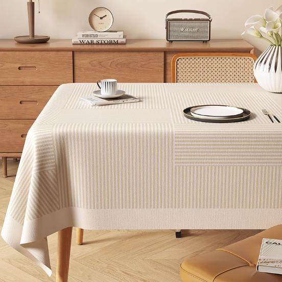 日本进口侘寂风餐桌布防水防油免洗桌垫高级感台布长方形