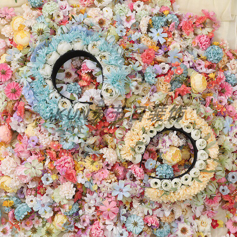 仿真花朵辅料绢花diy手工头饰花环 学士帽花装饰婚庆布景小花点缀