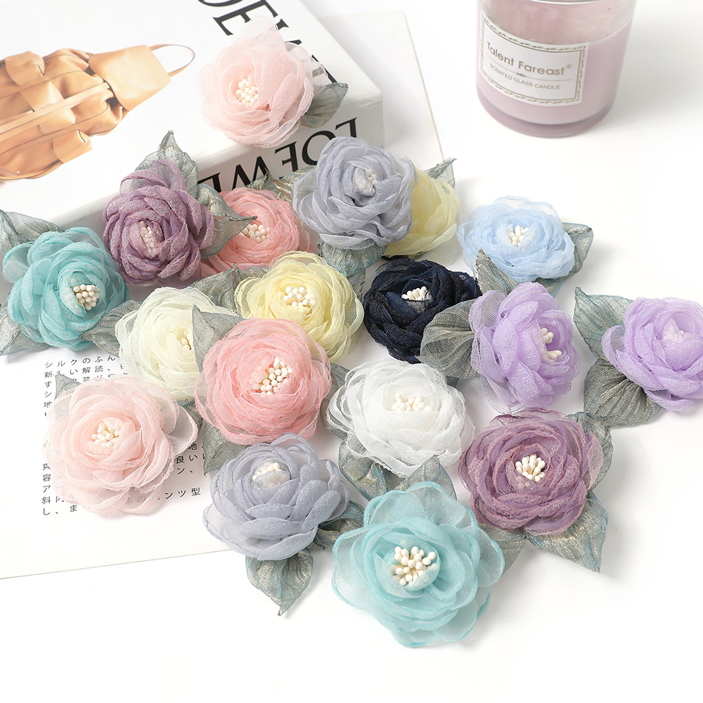仿真韩式立体山茶纱花 假花 diy头饰胸花胸针装饰花 汉服布艺辅料,家居饰品,仿真花/假花,淘宝优惠券,粉丝福利购,淘宝优惠卷