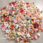 库存尾货 饰轮胎茶几花 仿真花头假花批发花朵簪花材料包diy婚庆装