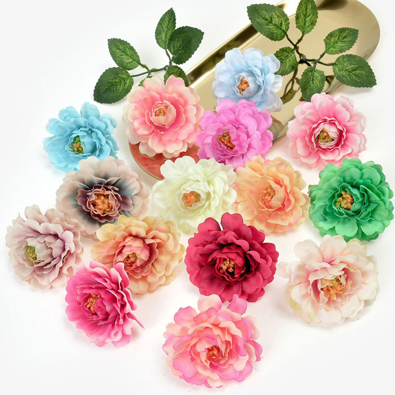 DIY仿真花君子菊花小牡丹绢花布花假花花头花朵手工制作装饰花艺