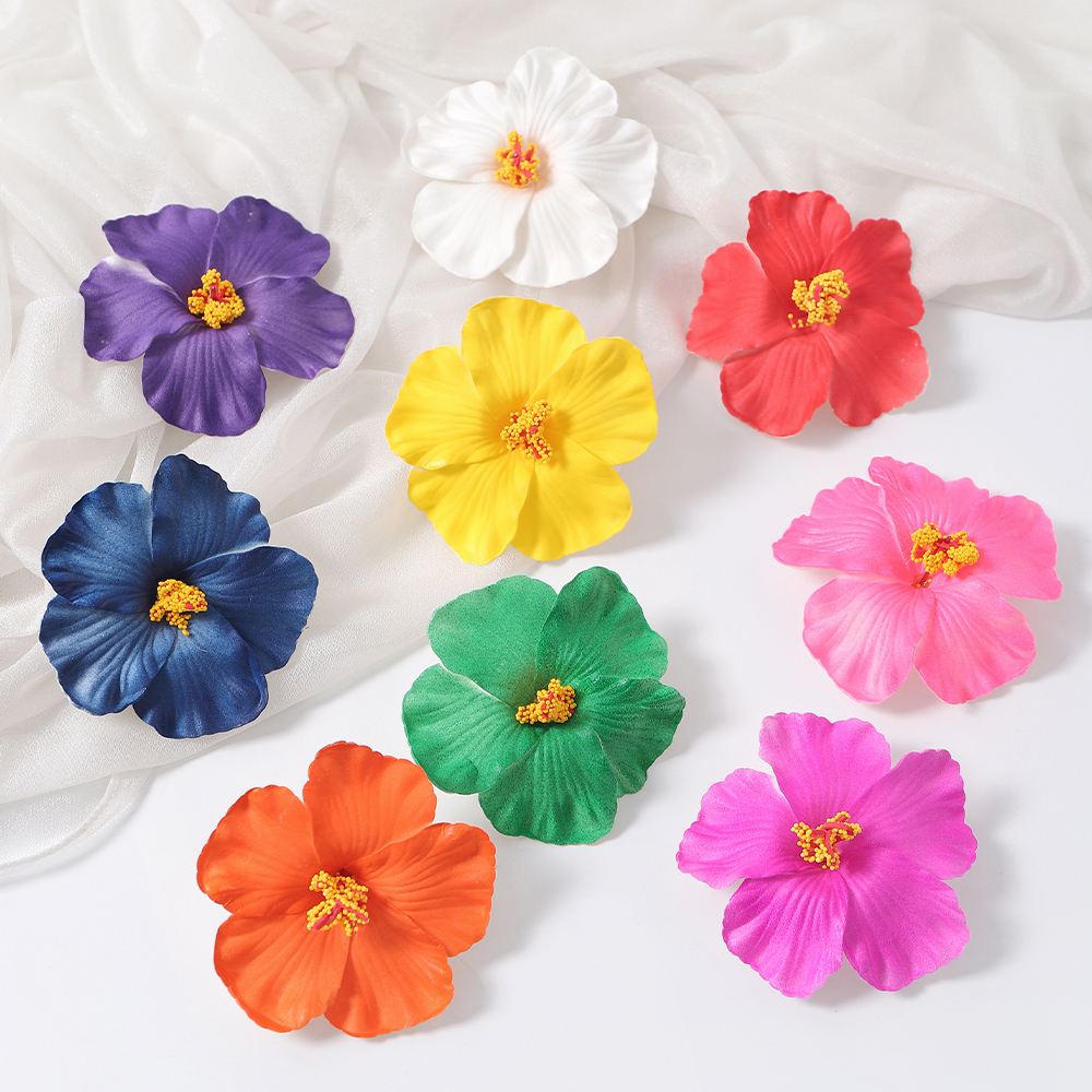 扶桑花发夹头饰彩色花朵发饰装饰