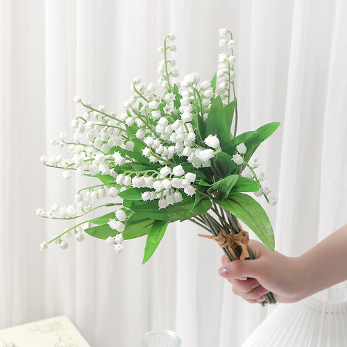 ins仿真铃兰花风铃草假花装饰
