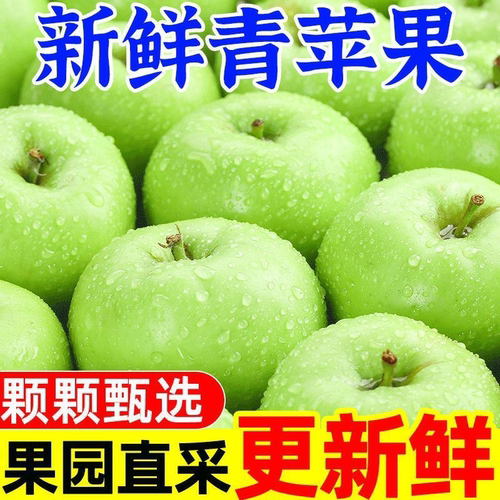 清脆爽口酸甜高山青苹果新鲜时采
