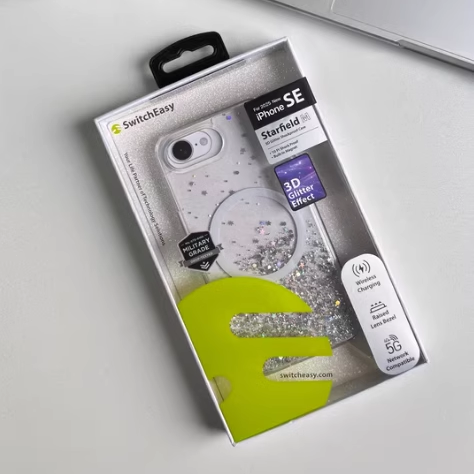 美国SwitchEasy适用于苹果16E手机壳透明色2025年新款iphone 16e磁吸磨砂半透图案超防摔高级感全包套