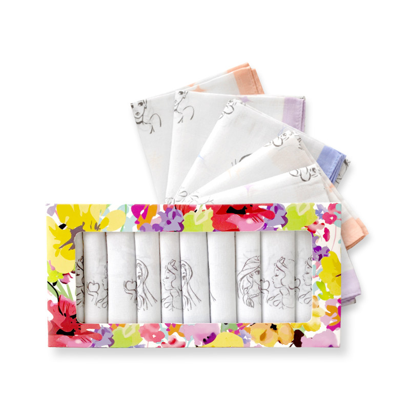 纯棉轻薄透气迪士尼公主方巾