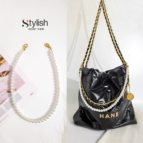 Сумка из жемчуга, цепь, мусорный мешок, бретели, подтяжки, монеты, аксессуары