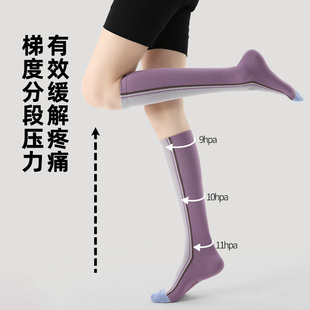 文艺复兴专业运动袜跳绳徒步健身压力袜瑜伽跑步袜美腿显瘦小腿袜