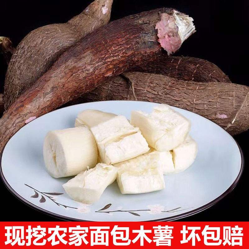 新款树薯粉香软糯当季现挖5/10斤面包木薯新鲜红皮白皮随机发粗粮