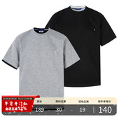 T恤 PMET 「叠序」假两件撞色短袖 混纺科技面料基础百搭上衣