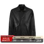 PMET 简约cleanfit春秋纽扣街头痞帅宽松外套男潮牌 PU皮衣夹克