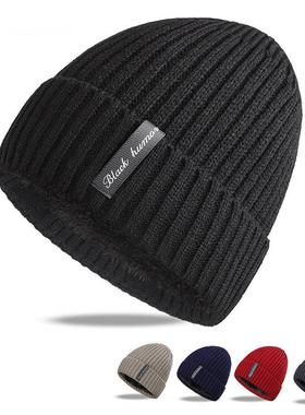 Men Warm Beanie Hat Winter Knitting Wool Hats for Uni Cap