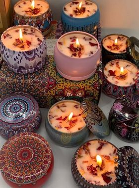 Essential Oil Scented Candles Smoked Incense Fragrance Sleep