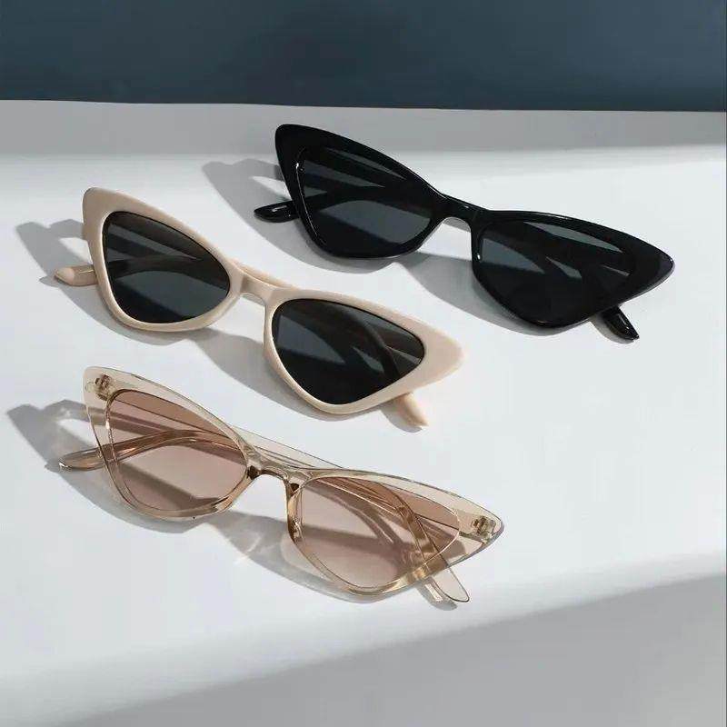 3 Pairs Per Set Small Cat Eye Sunglasses Women Cute Skinny C