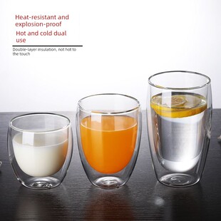 Double Glass Cup Water Bottle Cute Funny Inner Layer Vacuum