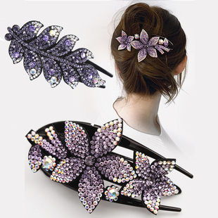 Rhinestone Hairpin Flower Leaf Butterfly Duckbill Hair Claws