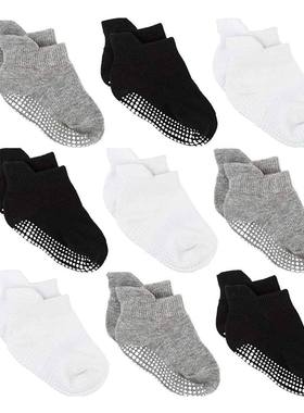 Boys 6 Pack Non Slip Baby Socks for 0-24M Newborn Bebe Girls