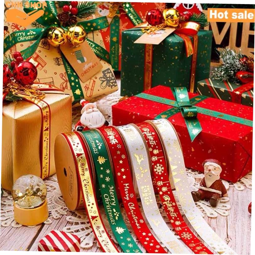 Christmas wrapping paper silk ribbon Gift decoration Ribbons