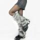 Wolf Fur Warmers New Leg Imitation Girl Y2k Gray Winter Warm