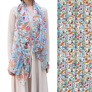 【Stephy】超柔雪纺长丝巾姊妹闺蜜加送定制丝巾扣套配新年礼套装