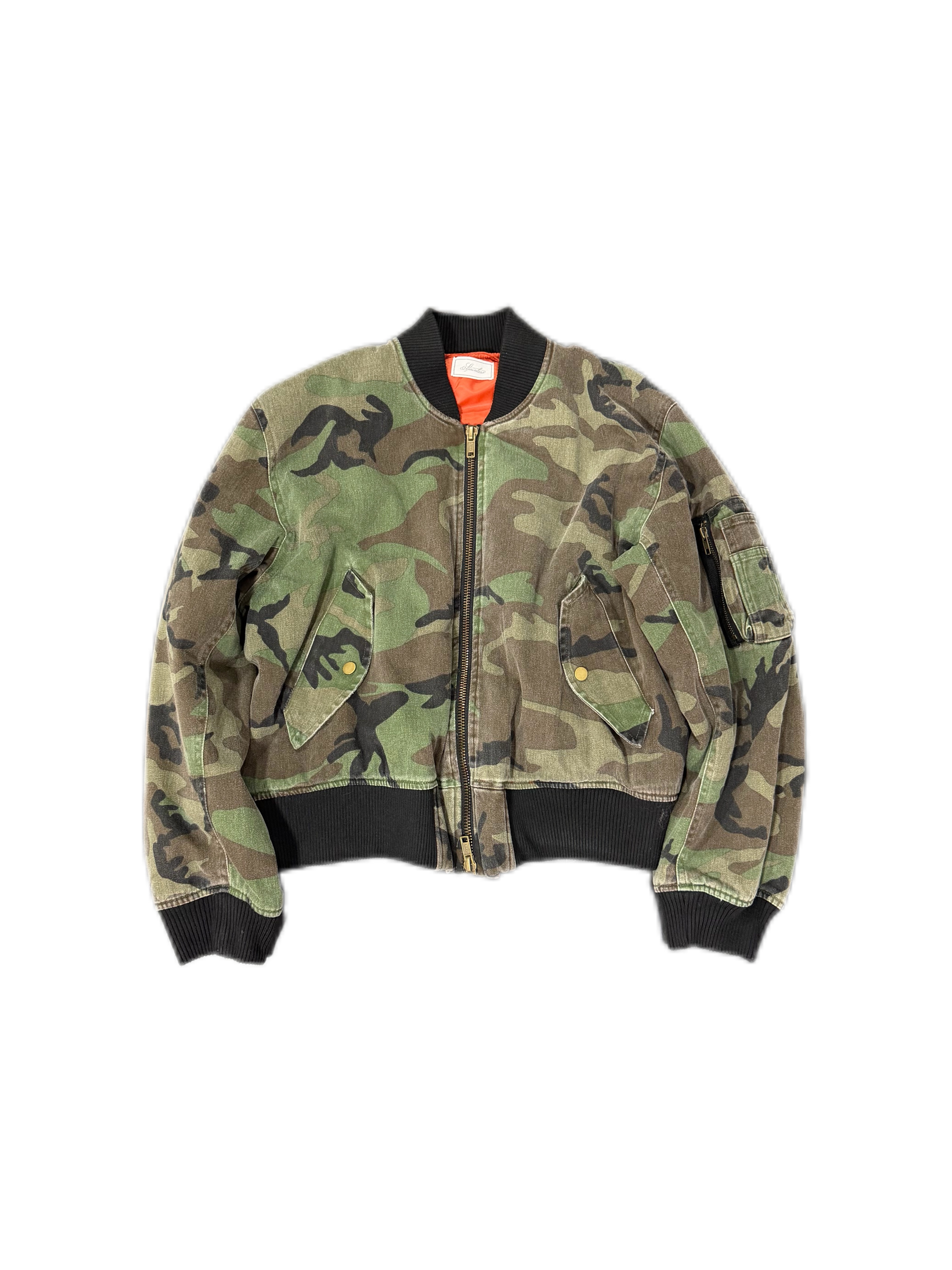 StainLess Vintage Alpha MA1重水洗做旧迷彩街头棉服夹克Bomber